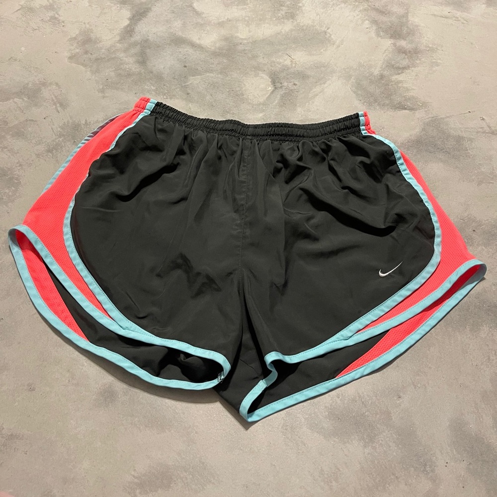 Charcoal, mint and coral Nike shorts